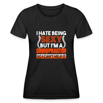 Chiropractor I'm A Sexy Chiropractor - Women's Functional T-Shirt - black - Front - AI Model Female 172 light (172cm)