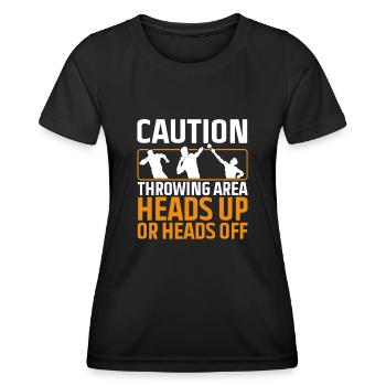Kugelstoßen Werfen Leichtathletik - Frauen Funktions-T-Shirt - Schwarz - Vorne - AI Model Female 172 light (172cm)