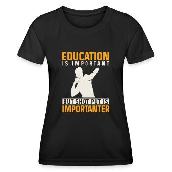 Kugelstoßen Werfen Leichtathletik - Frauen Funktions-T-Shirt - Schwarz - Vorne - AI Model Female 172 light (172cm)