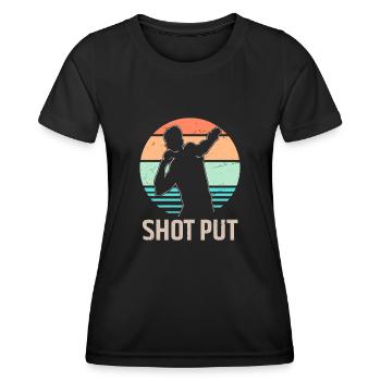 Lancer du poids Athlétisme - T-shirt sport Femme - noir - Devant - AI Model Female 172 light (172cm)