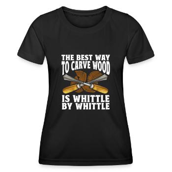 Woodworking carving carpenter - Women's Functional T-Shirt - black - Front - AI Model Female 172 light (172cm)