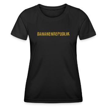 Bananenrepublik Bananen - Frauen Funktions-T-Shirt - Schwarz - Vorne - AI Model Female 172 light (172cm)