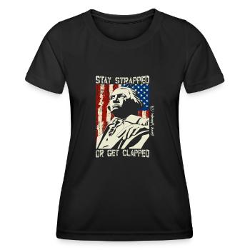 Buckle up or get clapped George - Women's Functional T-Shirt - black - Front - AI Model Female 172 light (172cm)