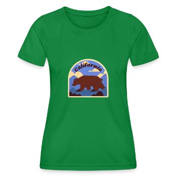 California This Place - Frauen Funktions-T-Shirt - Kelly Green - Vorne - AI Model Female 172 dark (172cm)