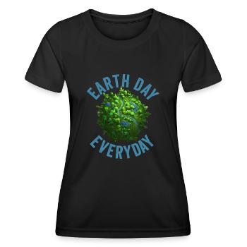 Tag der Erde Tägliches Umweltbewusstsein - Frauen Funktions-T-Shirt - Schwarz - Vorne - AI Model Female 172 light (172cm)