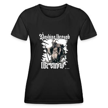 Krampus T-Shirt The scary Santa Claus - Women's Functional T-Shirt - black - Front - AI Model Female 172 light (172cm)