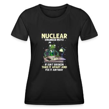 Kernenergie Spruch für Kernenergie - Frauen Funktions-T-Shirt - Schwarz - Vorne - AI Model Female 172 light (172cm)