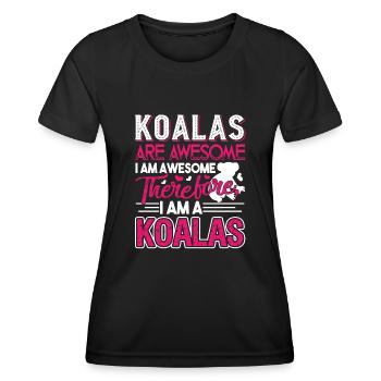 Koala Koalas Are Awesome - Women's Functional T-Shirt - black - Front - AI Model Female 172 light (172cm)