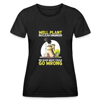 Nuklearingenieur für Kernkraftwerk und Kernenergie - Frauen Funktions-T-Shirt - Schwarz - Vorne - AI Model Female 172 light (172cm)