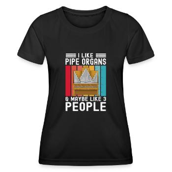 Orgelspieler Organist Kirchenorganist Orgel - Frauen Funktions-T-Shirt - Schwarz - Vorne - AI Model Female 172 light (172cm)