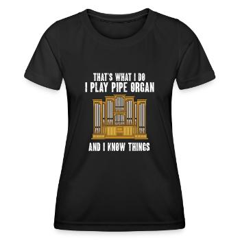 Organist: Organist, Church Organist, Organ - Women's Functional T-Shirt - black - Front - AI Model Female 172 light (172cm)