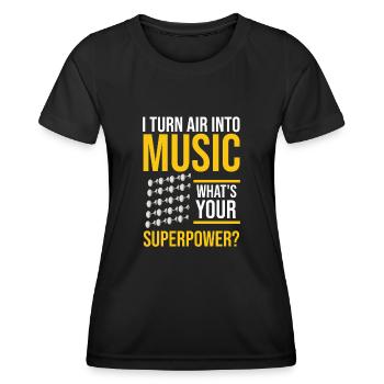Organist: Organist, Church Organist, Organ - Women's Functional T-Shirt - black - Front - AI Model Female 172 light (172cm)