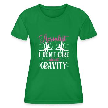 Aerial Silk Akrobatik Circus Aerialist - Frauen Funktions-T-Shirt - Kelly Green - Vorne - AI Model Female 172 dark (172cm)