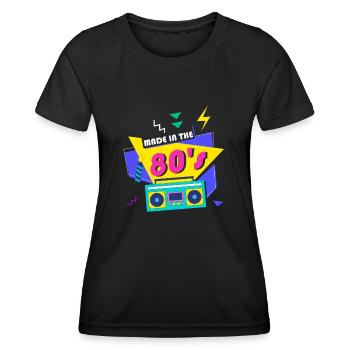 80's The 80s Music - Women's Functional T-Shirt - black - Front - AI Model Female 172 light (172cm)