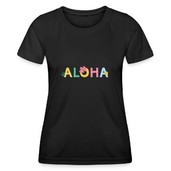 Île de Waikiki Honolulu - T-shirt sport Femme - noir - Devant - AI Model Female 172 light (172cm)
