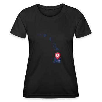 Île de Waikiki Honolulu - T-shirt sport Femme - noir - Devant - AI Model Female 172 light (172cm)