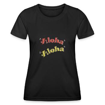 Waikiki Île d’Honolulu - T-shirt sport Femme - noir - Devant - AI Model Female 172 light (172cm)