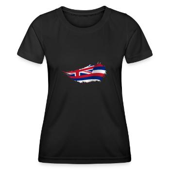 Waikiki Île d’Honolulu - T-shirt sport Femme - noir - Devant - AI Model Female 172 light (172cm)