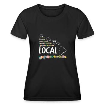 Île de Waikiki Honolulu - T-shirt sport Femme - noir - Devant - AI Model Female 172 light (172cm)