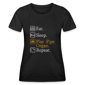Organist: Organist, Church Organist, Organ - Women's Functional T-Shirt - black - Front - AI Model Female 172 light (172cm)
