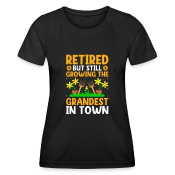 Jardinier Grand-mère à la retraite Retraité Jardinier Garde - T-shirt sport Femme - noir - Devant - AI Model Female 172 light (172cm)