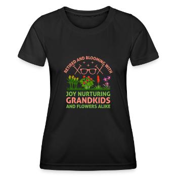 Jardinier Grand-mère à la retraite Retraité Jardinier Garde - T-shirt sport Femme - noir - Devant - AI Model Female 172 light (172cm)