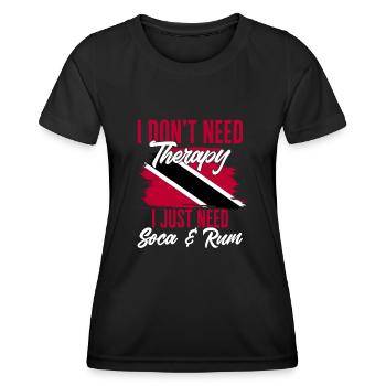Drapeau de Trinité-et-Tobago - T-shirt sport Femme - noir - Devant - AI Model Female 172 light (172cm)