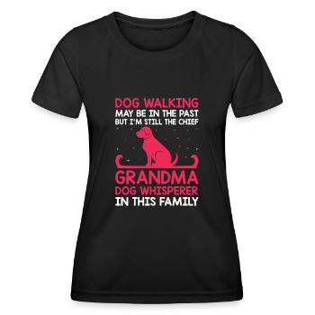 Amoureux des chiens Grand-mère retraitée Retraité Chien propriétaire Chien - T-shirt sport Femme - noir - Devant - AI Model Female 172 light (172cm)