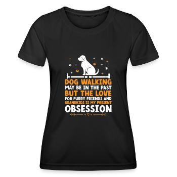 Amoureux des chiens Grand-mère retraitée Retraité Chien propriétaire Chien - T-shirt sport Femme - noir - Devant - AI Model Female 172 light (172cm)