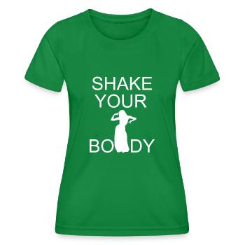 Bauchtanz Shake your Body - Frauen Funktions-T-Shirt - Kelly Green - Vorne - AI Model Female 172 dark (172cm)