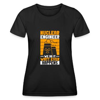 Kernkraft Und Nuklearingenieur - Frauen Funktions-T-Shirt - Schwarz - Vorne - AI Model Female 172 light (172cm)