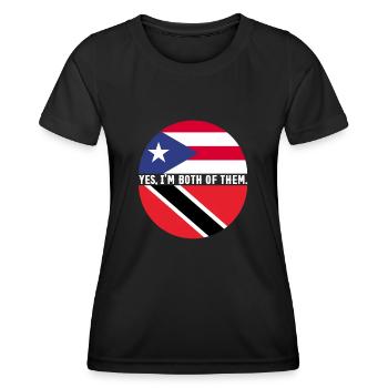 Trinidad and Tobago flag - Women's Functional T-Shirt - black - Front - AI Model Female 172 light (172cm)
