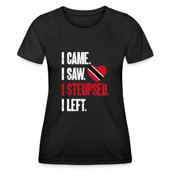 Trinidad and Tobago flag - Women's Functional T-Shirt - black - Front - AI Model Female 172 light (172cm)