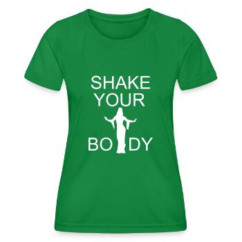 Shake your Body Bauchtanz - Frauen Funktions-T-Shirt - Kelly Green - Vorne - AI Model Female 172 dark (172cm)