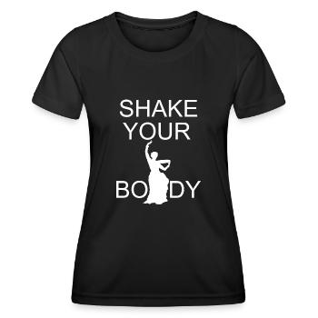 Shake your Body Bauchtanz - Frauen Funktions-T-Shirt - Schwarz - Vorne - AI Model Female 172 light (172cm)