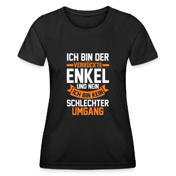 Enkel - Frauen Funktions-T-Shirt - Schwarz - Vorne - AI Model Female 172 light (172cm)