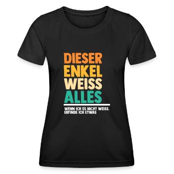 Enkel - Frauen Funktions-T-Shirt - Schwarz - Vorne - AI Model Female 172 light (172cm)