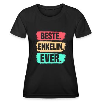 Enkelin - Frauen Funktions-T-Shirt - Schwarz - Vorne - AI Model Female 172 light (172cm)