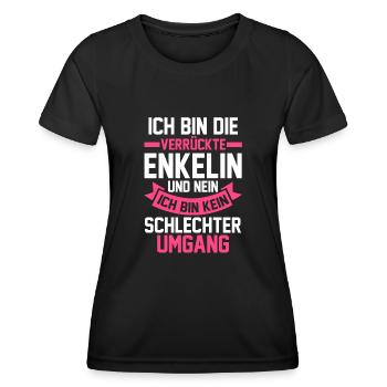 Enkelin - Frauen Funktions-T-Shirt - Schwarz - Vorne - AI Model Female 172 light (172cm)