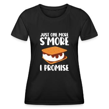 Camping Marshmallow drôle juste un smore de plus je pr - T-shirt sport Femme - noir - Devant - AI Model Female 172 light (172cm)