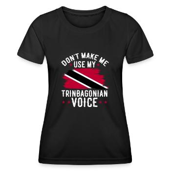 Drapeau de Trinité-et-Tobago - T-shirt sport Femme - noir - Devant - AI Model Female 172 light (172cm)