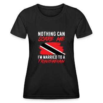 Drapeau de Trinité-et-Tobago - T-shirt sport Femme - noir - Devant - AI Model Female 172 light (172cm)