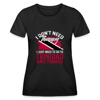 Drapeau de Trinité-et-Tobago - T-shirt sport Femme - noir - Devant - AI Model Female 172 light (172cm)
