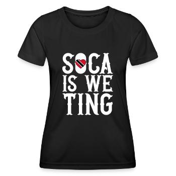 Trinidad and Tobago flag - Women's Functional T-Shirt - black - Front - AI Model Female 172 light (172cm)
