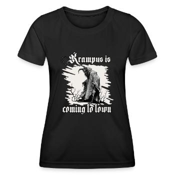 Krampus T-Shirt für die gruseligste Zeit des - Frauen Funktions-T-Shirt - Schwarz - Vorne - AI Model Female 172 light (172cm)