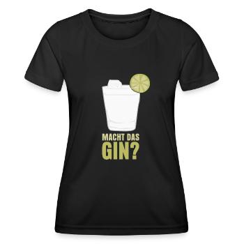 Macht das Gin? - Frauen Funktions-T-Shirt - Schwarz - Vorne - AI Model Female 172 light (172cm)