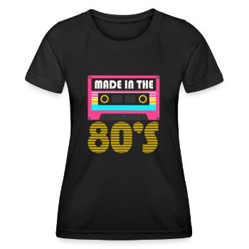 80's The 80s Music - Women's Functional T-Shirt - black - Front - AI Model Female 172 light (172cm)