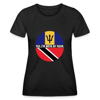 Drapeau de Trinité-et-Tobago - T-shirt sport Femme - noir - Devant - AI Model Female 172 light (172cm)