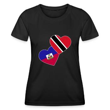 Drapeau de Trinité-et-Tobago - T-shirt sport Femme - noir - Devant - AI Model Female 172 light (172cm)