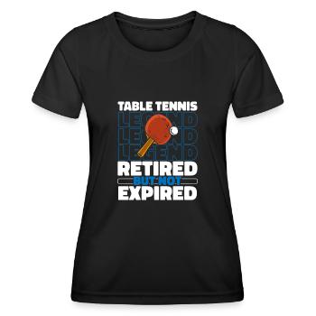 Tennis de table Ping-pong à la retraite - T-shirt sport Femme - noir - Devant - AI Model Female 172 light (172cm)
